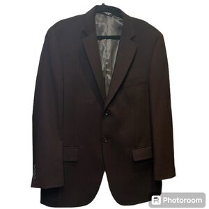 Pronto Uomo Silk Wool Cashmere Blend 2 Button Men’s Brown Blazer Size 44